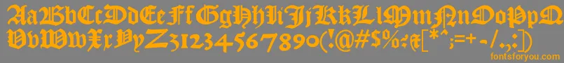 Kjv1611-Schriftart – Orangefarbene Schriften auf grauem Hintergrund
