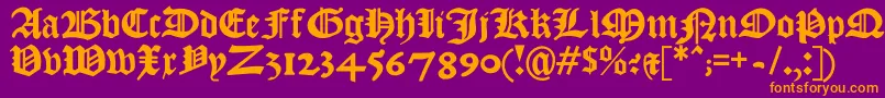 fuente Kjv1611 – Fuentes Naranjas Sobre Fondo Morado