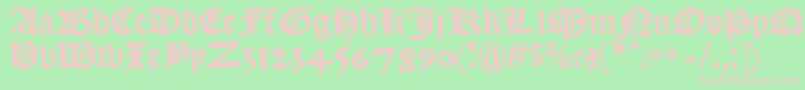 Kjv1611-fontti – vaaleanpunaiset fontit vihreällä taustalla