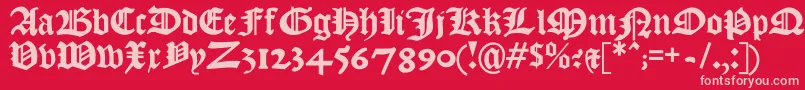 Kjv1611 Font – Pink Fonts on Red Background