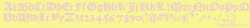 Kjv1611 Font – Pink Fonts on Yellow Background