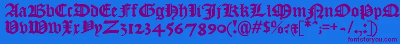 Kjv1611 Font – Purple Fonts on Blue Background