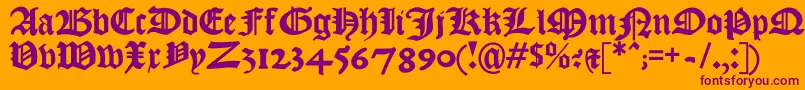 Kjv1611 Font – Purple Fonts on Orange Background