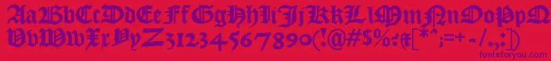 Kjv1611 Font – Purple Fonts on Red Background