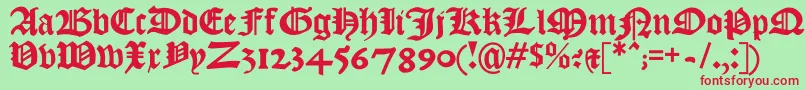 Kjv1611 Font – Red Fonts on Green Background