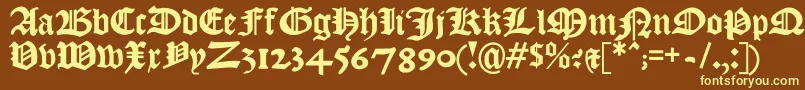Kjv1611 Font – Yellow Fonts on Brown Background