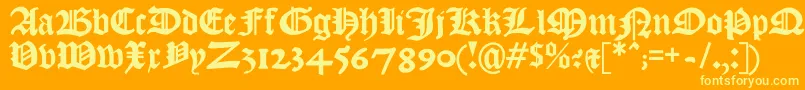 Kjv1611 Font – Yellow Fonts on Orange Background