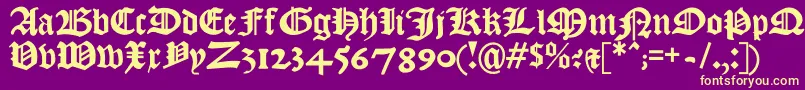 Kjv1611 Font – Yellow Fonts on Purple Background