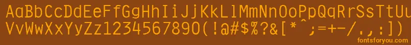 PresentorNormal Font – Orange Fonts on Brown Background