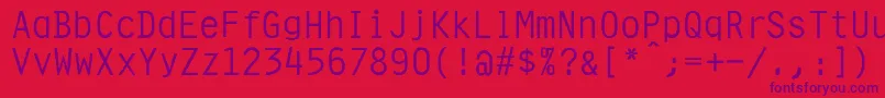 PresentorNormal Font – Purple Fonts on Red Background