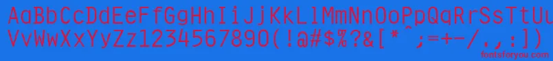 PresentorNormal Font – Red Fonts on Blue Background