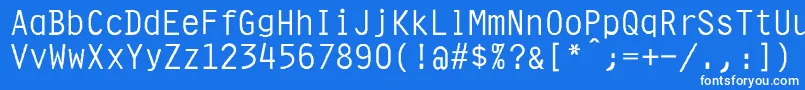 フォントPresentorNormal – 青い背景に白い文字