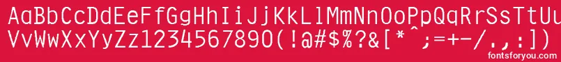 PresentorNormal Font – White Fonts on Red Background