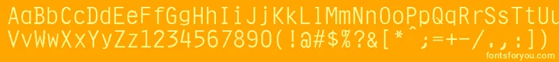 PresentorNormal Font – Yellow Fonts on Orange Background