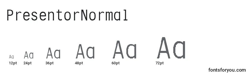 PresentorNormal Font Sizes