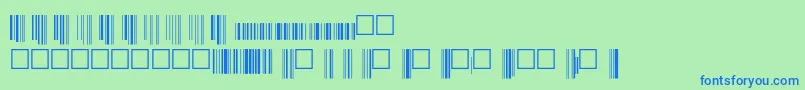 Upcbwrp36xtt Font – Blue Fonts on Green Background