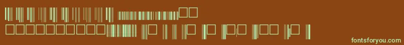 Upcbwrp36xtt-fontti – vihreät fontit ruskealla taustalla
