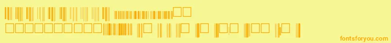 Upcbwrp36xtt Font – Orange Fonts on Yellow Background