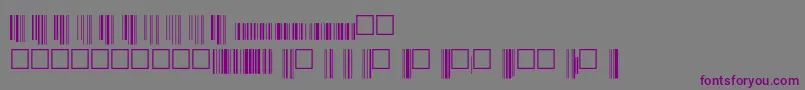 フォントUpcbwrp36xtt – 紫色のフォント、灰色の背景