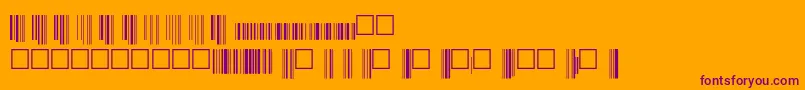 Upcbwrp36xtt-Schriftart – Violette Schriften auf orangefarbenem Hintergrund