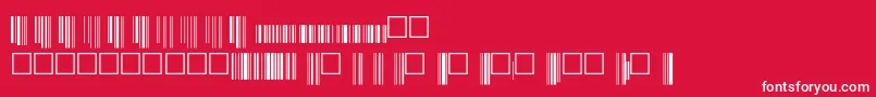 Upcbwrp36xtt-Schriftart – Weiße Schriften auf rotem Hintergrund
