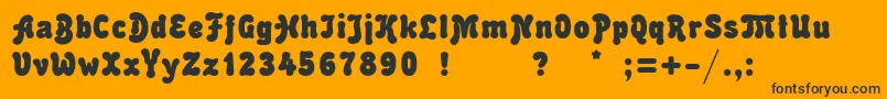 Malahitc Font – Black Fonts on Orange Background