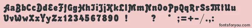 Malahitc Font – Black Fonts on Pink Background