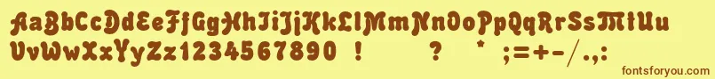 Malahitc Font – Brown Fonts on Yellow Background