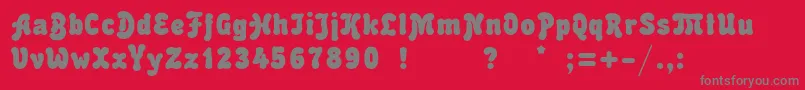 Czcionka Malahitc – szare czcionki na czerwonym tle