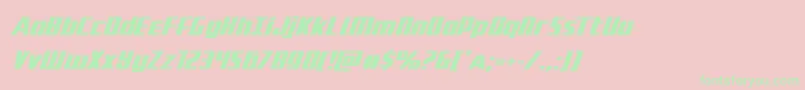 Subadaisuperital Font – Green Fonts on Pink Background