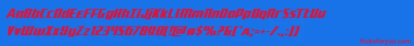 Subadaisuperital Font – Red Fonts on Blue Background