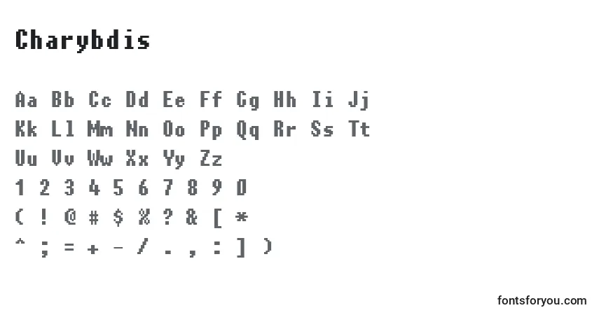 Charybdisフォント–アルファベット、数字、特殊文字