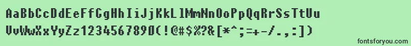Charybdis Font – Black Fonts on Green Background