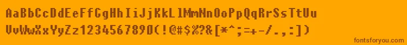 Charybdis Font – Brown Fonts on Orange Background