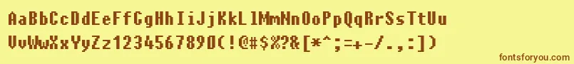 Charybdis Font – Brown Fonts on Yellow Background