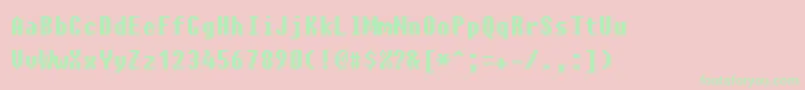 Charybdis Font – Green Fonts on Pink Background