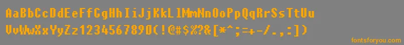 Charybdis Font – Orange Fonts on Gray Background