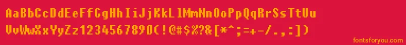 Charybdis Font – Orange Fonts on Red Background