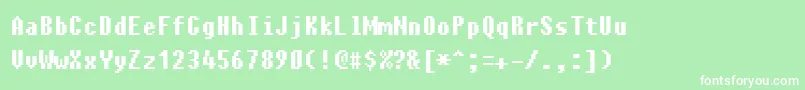 Charybdis Font – White Fonts on Green Background