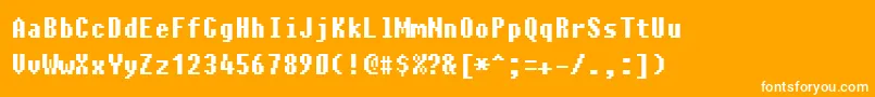 Charybdis Font – White Fonts on Orange Background