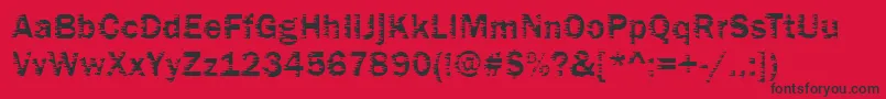 Funky01Bold Font – Black Fonts on Red Background