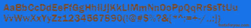 Шрифт Funky01Bold – коричневые шрифты на синем фоне