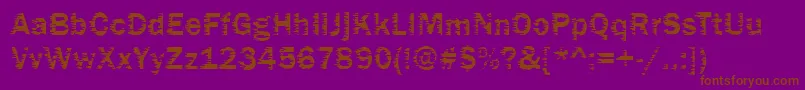 Funky01Bold Font – Brown Fonts on Purple Background