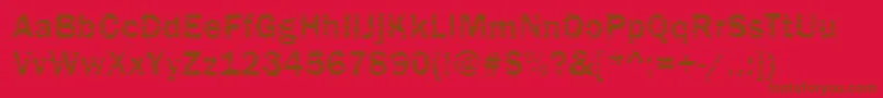 フォントFunky01Bold – 赤い背景に茶色の文字