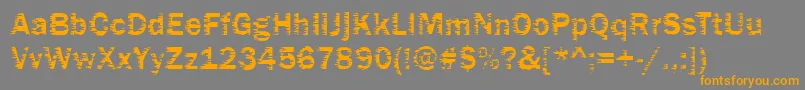 Czcionka Funky01Bold – pomarańczowe czcionki na szarym tle