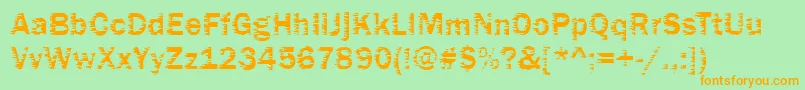 Шрифт Funky01Bold – оранжевые шрифты на зелёном фоне