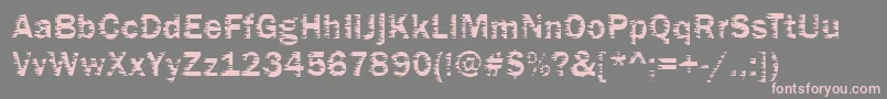 Funky01Bold Font – Pink Fonts on Gray Background