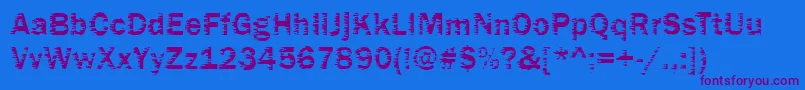 Funky01Bold Font – Purple Fonts on Blue Background
