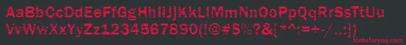 Funky01Bold Font – Red Fonts on Black Background