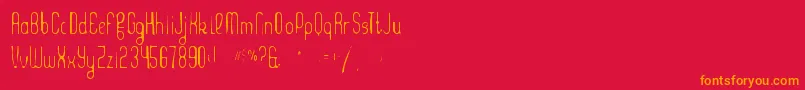 Kleptocracygaunt Font – Orange Fonts on Red Background